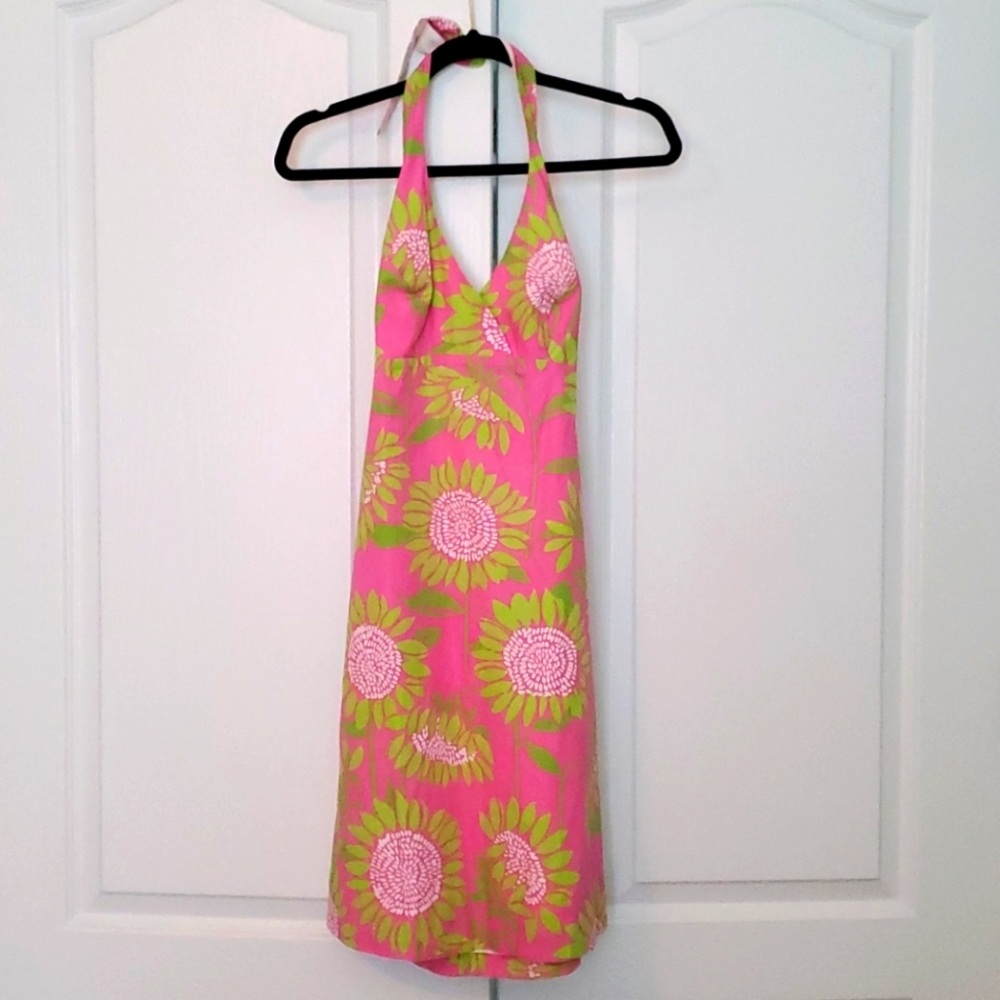 Lilly Pulitzer floral halter dress